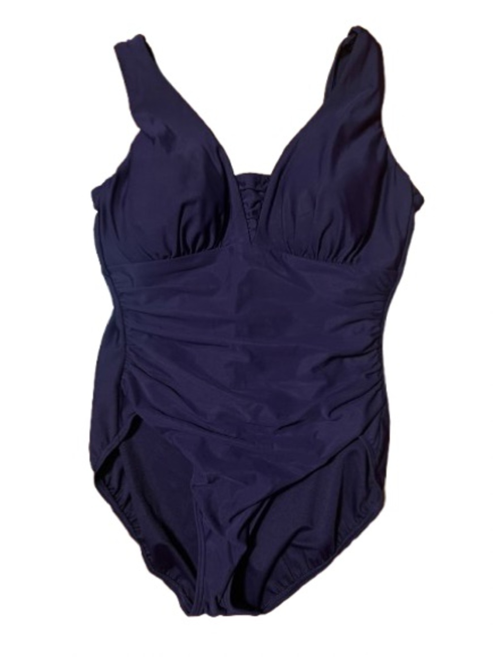 Lands End Deep Purple Tummy Control One-Piece Swimsuit Size 14P